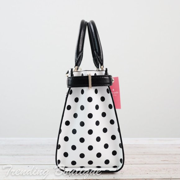 NWT Kate Spade Staci Polka Dot Satchel in Cream - Picture 6 of 12
